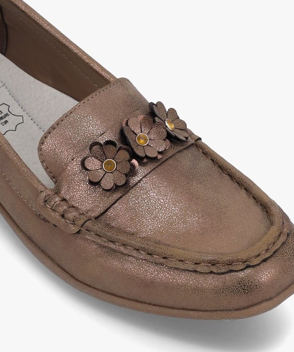 Mocassins femme confort unis ornés de fleurs et strass vue6 - GEMO (CONFORT) - GEMO