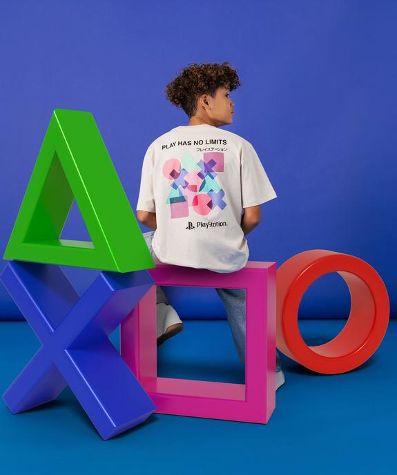 Tee-shirt manches courtes imprimé coupe oversize garçon - PlayStation vue1 - PLAYSTATION - GEMO