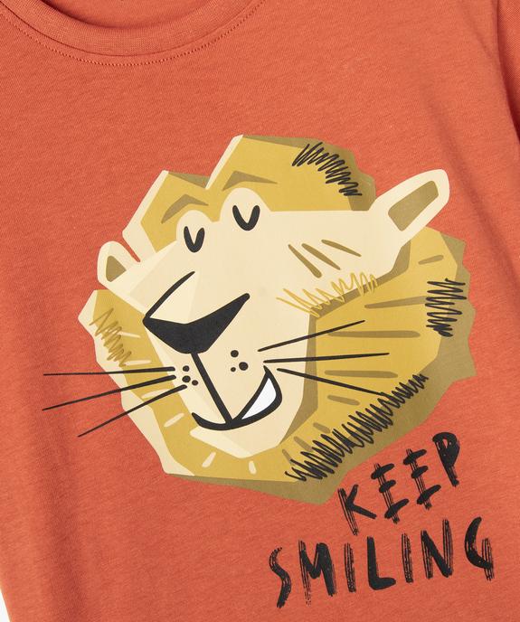 Tee-shirt manches courtes avec motif animal garçon vue2 - GEMO 4G GARCON - GEMO