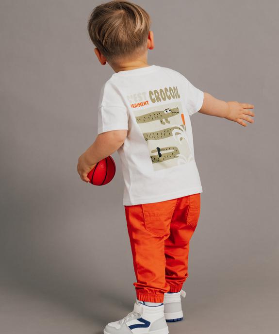 Tee-shirt manches courtes avec large motif dos bébé garçon vue1 - GEMO 4G BEBE - GEMO