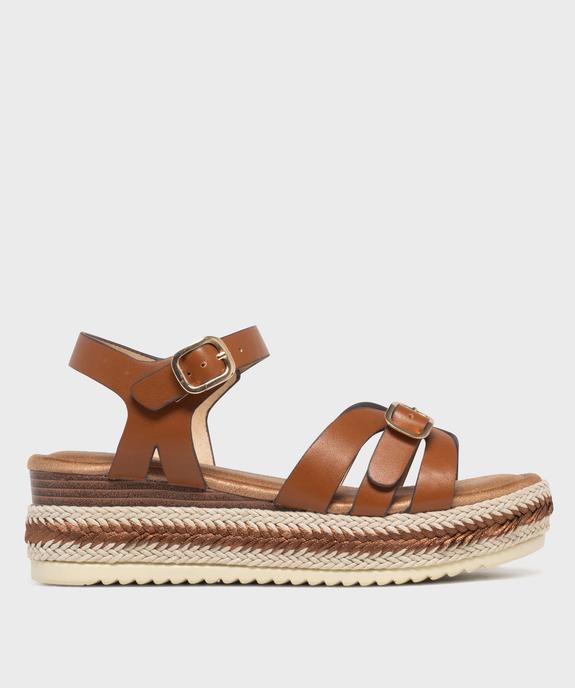 Sandales à brides sur semelle compensée femme - Valentina Baldano vue1 - VALENTINA BALDA - GEMO