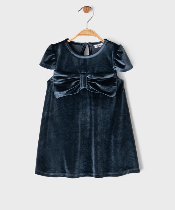 Robe de cérémonie en velours bébé fille vue2 - GEMO(BEBE DEBT) - GEMO