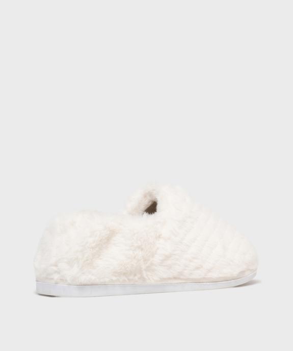 Chaussons pantoufles en fourrure imitation femme vue4 - GEMO 4G FEMME - GEMO