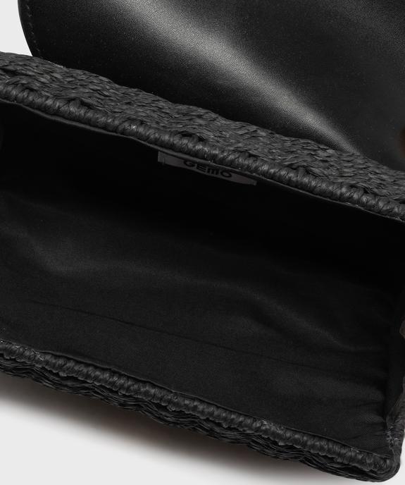 Sac besace compact en paille à bandoulière chaîne femme vue3 - GEMO (ACCESS) - GEMO