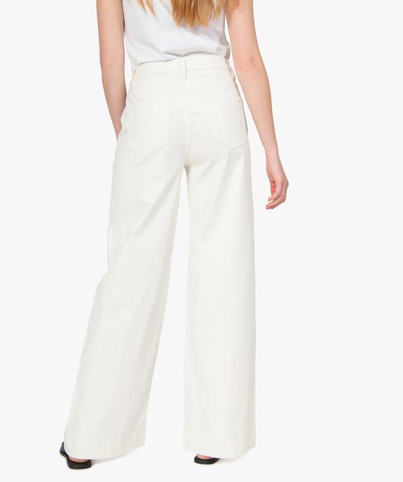 Pantalon femme en toile épaisse coupe Flare vue3 - GEMO(FEMME PAP) - GEMO