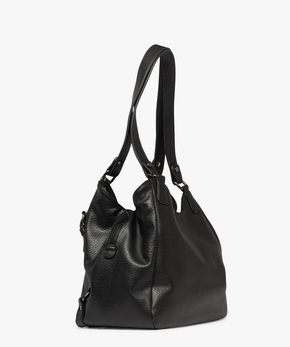 Sac à main grand format en matière grainée et souple femme vue2 - GEMO (ACCESS) - GEMO