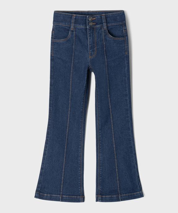Jean flare taille ajustable en coton stretch fille vue1 - GEMO 4G FILLE - GEMO