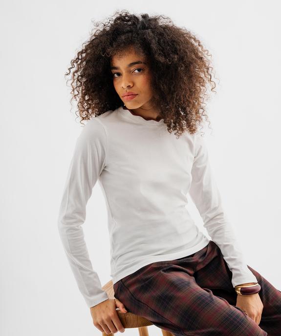 Tee-shirt col rond uni femme vue2 - GEMO(FEMME PAP) - GEMO