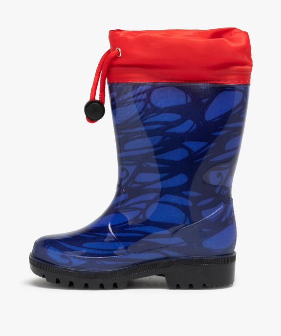 Bottes de pluie garçon à col ajustable - Spiderman vue3 - SPIDERMAN - GEMO