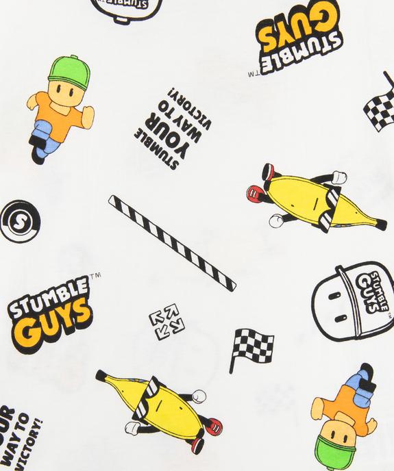 Tee-shirt manches courtes en jersey de coton imprimé all over garçon - Stumble Guys vue2 - STUMBLE GUYS - GEMO