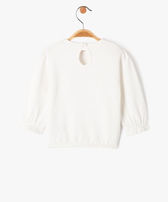 Sweat à motifs fleuris bébé fille vue4 - GEMO 4G BEBE - GEMO