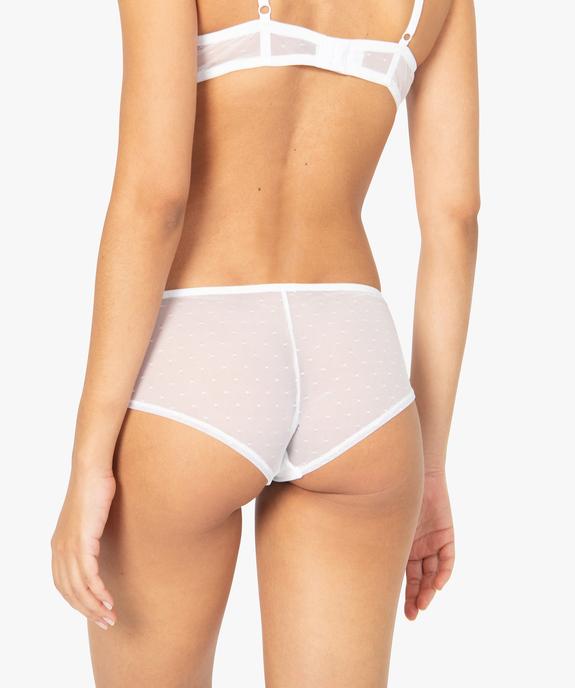 Shorty femme en dentelle et tulle (lot de 2) vue2 - GEMO(HOMWR FEM) - GEMO
