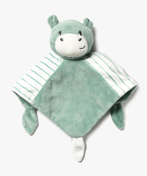 Doudou plat avec tête d’hippopotame bébé vue1 - GEMO (ACCESS) - GEMO