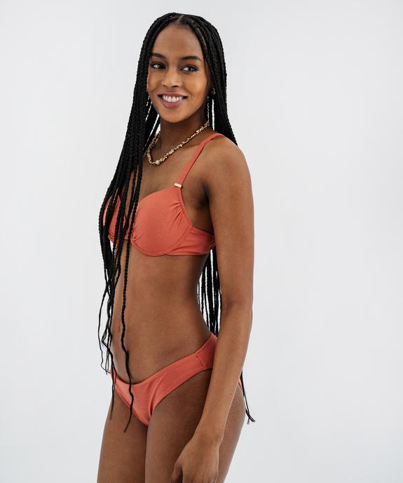 Haut de maillot de bain corbeille à bonnets moussés femme vue3 - GEMO (PLAGE) - GEMO