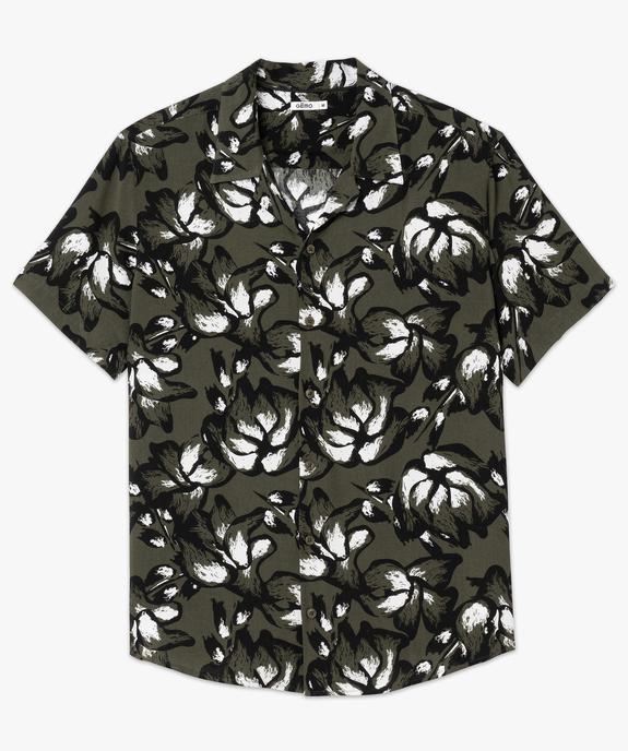 Chemise manches courtes col cubain en viscose imprimée homme vue4 - GEMO (HOMME) - GEMO