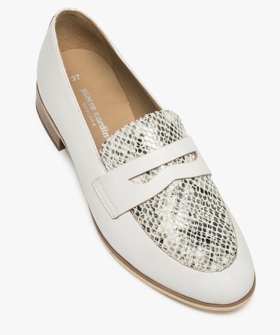 Mocassins femme à talon plat en cuir – Pierre Cardin vue5 - PIERRE CARDIN D - GEMO