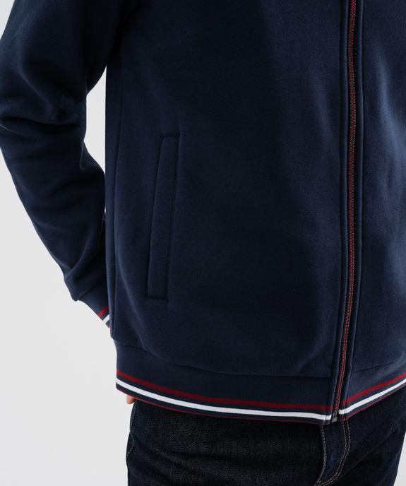 Sweat zippé avec finitions fantaisie homme vue2 - GEMO 4G HOMME - GEMO