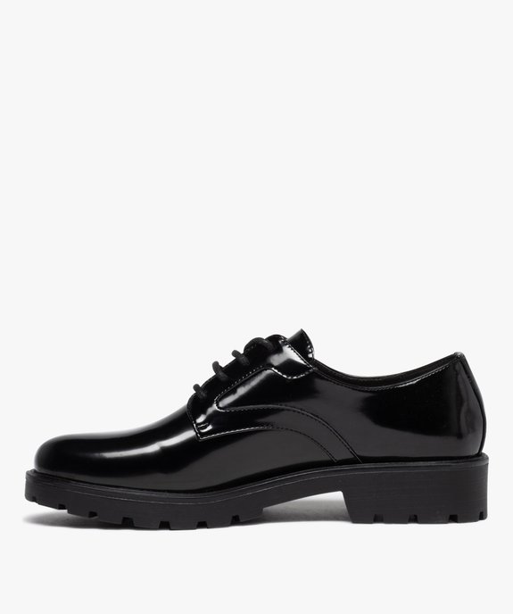 Derbies femmes unis dessus vernis classique vue3 - GEMO (CASUAL) - GEMO