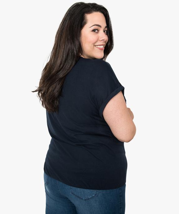 Tee-shirt femme blousant à manches courtes vue3 - GEMO (G TAILLE) - GEMO