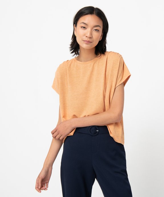 Tee-shirt femme coupe oversize en maille pailletée vue1 - GEMO(FEMME PAP) - GEMO