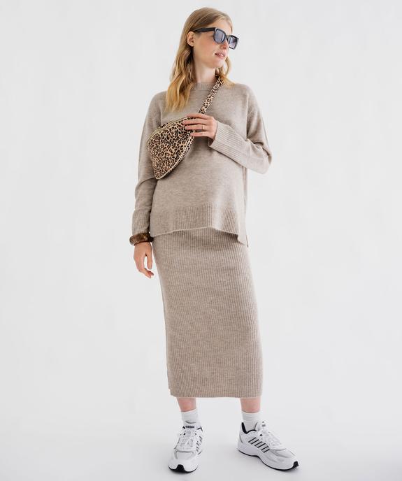Pull de grossesse en maille extensible douillette vue5 - GEMO (MATER) - GEMO