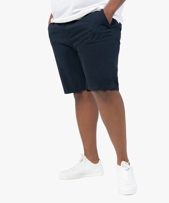 Bermuda homme grande taille uni coupe droite vue1 - GEMO (G TAILLE) - GEMO
