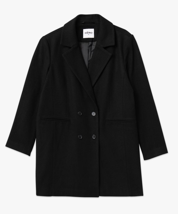 Manteau droit à double boutonnage femme grande taille vue4 - GEMO (G TAILLE) - GEMO