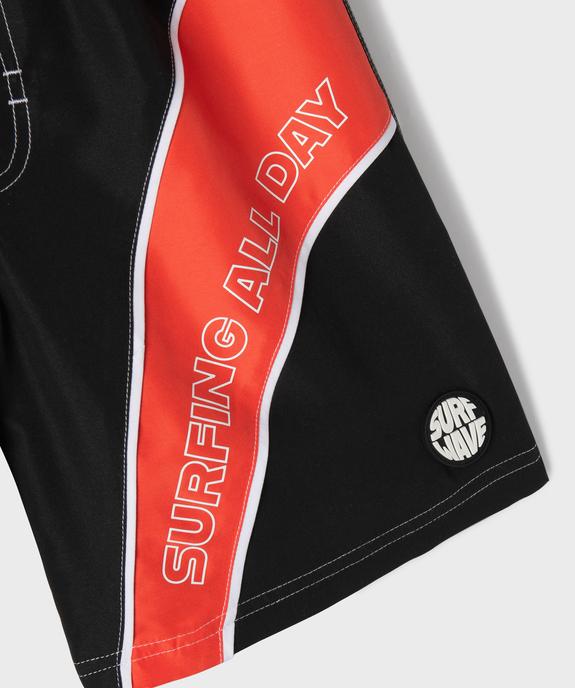 Short de surf tricolore avec ceinture ajustable garçon vue2 - GEMO 4G GARCON - GEMO