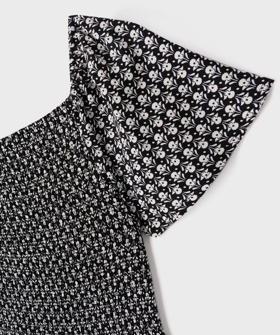 Robe courte fluide à buste smocké fille vue2 - GEMO 4G FILLE - GEMO