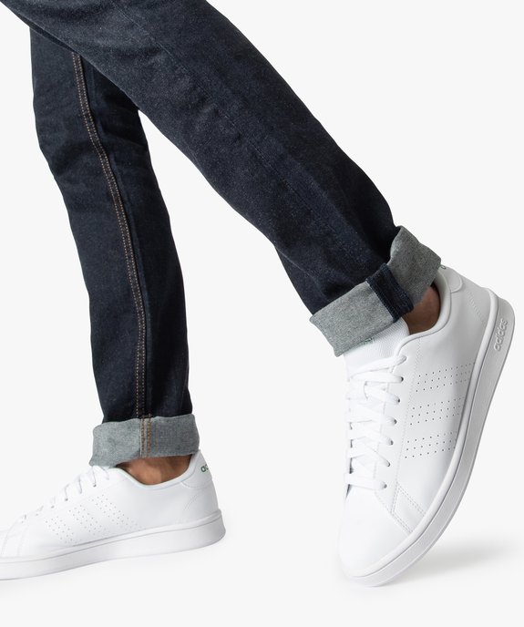 Baskets homme retro tennis unies à lacets – Adidas Advantage vue1 - ADIDAS - GEMO