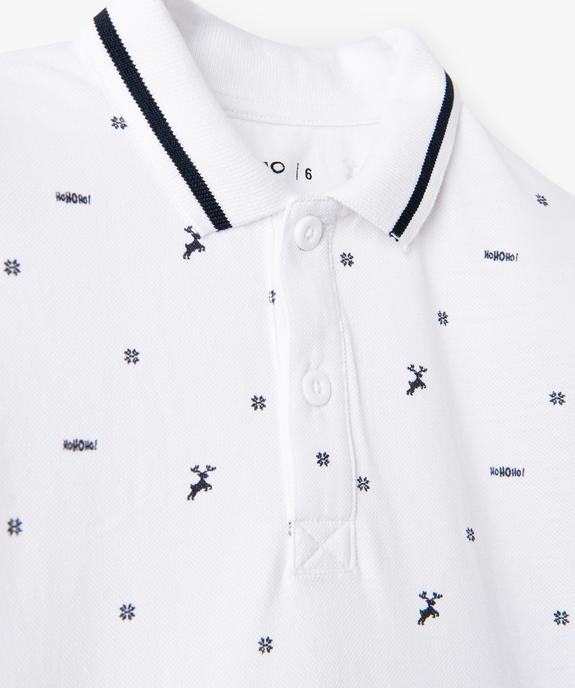 Polo à motifs manches courtes garçon vue3 - GEMO (ENFANT) - GEMO