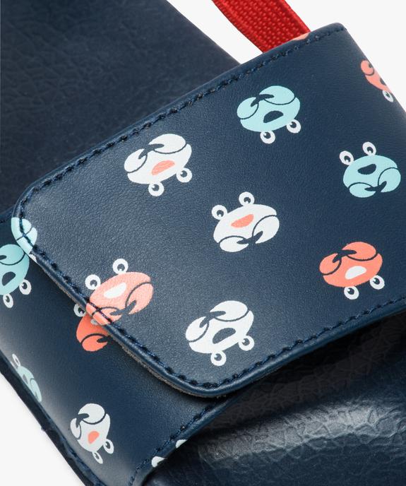 Tongs enfant à bandeau imprimé et élastique de maintien vue6 - GEMO (PLAGE) - GEMO