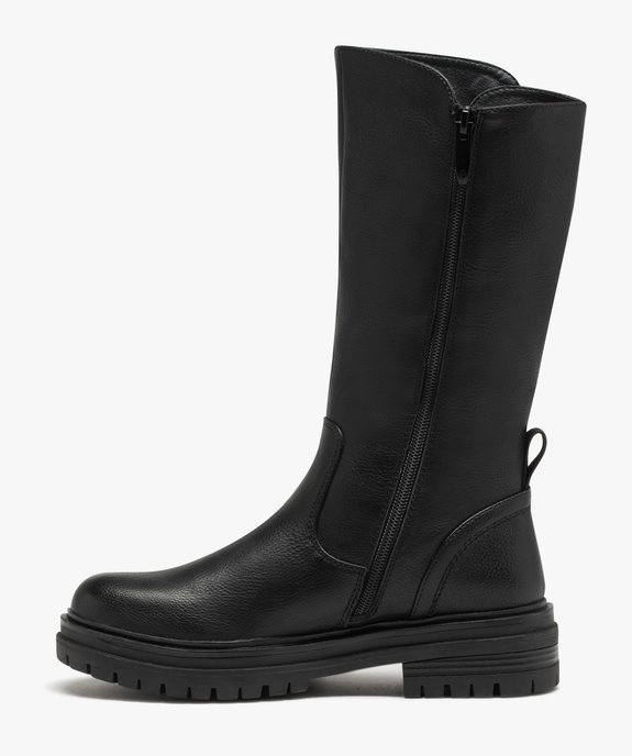 Bottes esprit biker à semelle crantée femme vue3 - GEMO (CASUAL) - GEMO