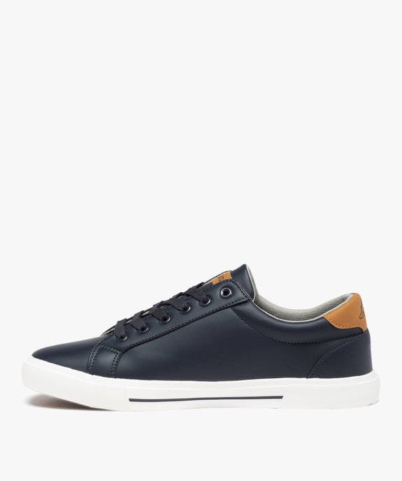 Baskets homme unies à semelle contrastée – Kappa Aris vue3 - KAPPA - GEMO