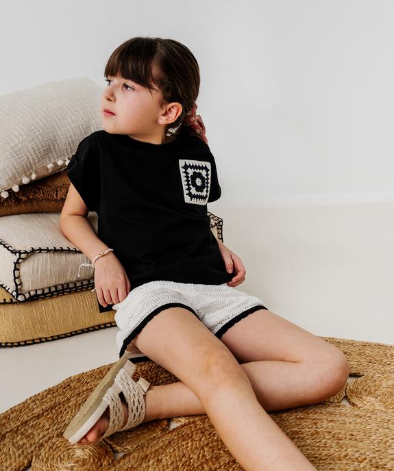 Short en maille crochetée fille vue1 - GEMO (ENFANT) - GEMO