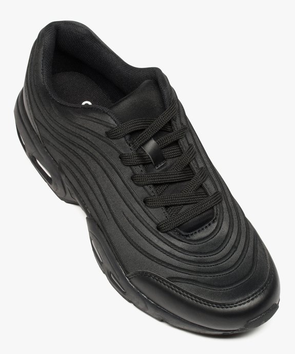 Baskets homme monochromes à semelle bulle crantée vue5 - GEMO (SPORTSWR) - GEMO