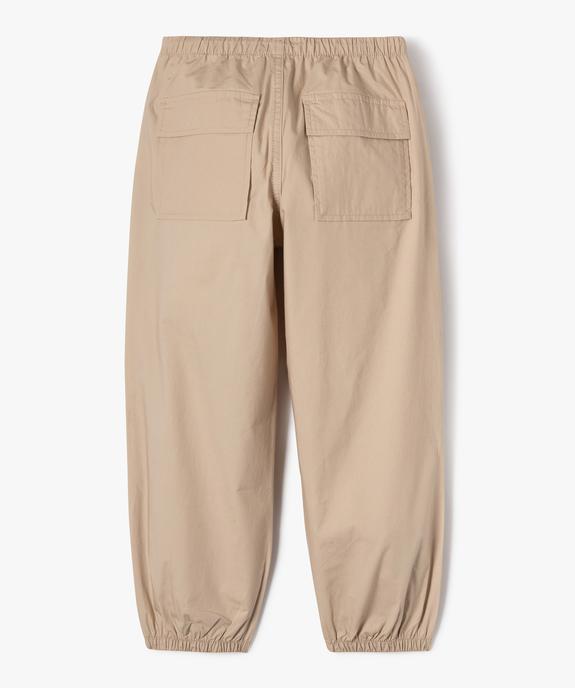 Pantalon baggy avec plis aux genoux fille vue3 - GEMO 4G FILLE - GEMO