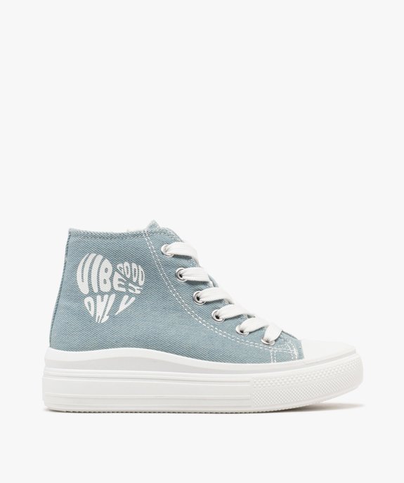Baskets montantes en toile avec lacets et zip fille vue1 - LOVELY WINGS - GEMO