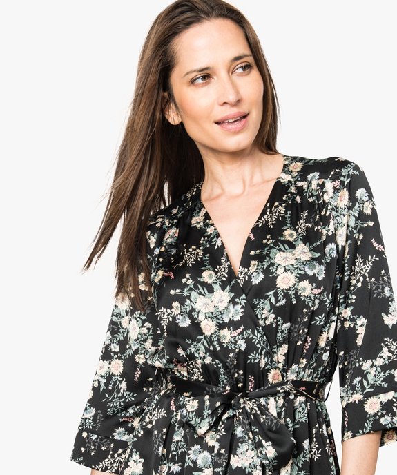 Robe kimono à imprimé fleuri vue2 - FOLLOW ME 2 - GEMO