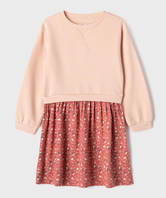 Robe avec haut sweat fille vue1 - GEMO (ENFANT) - GEMO