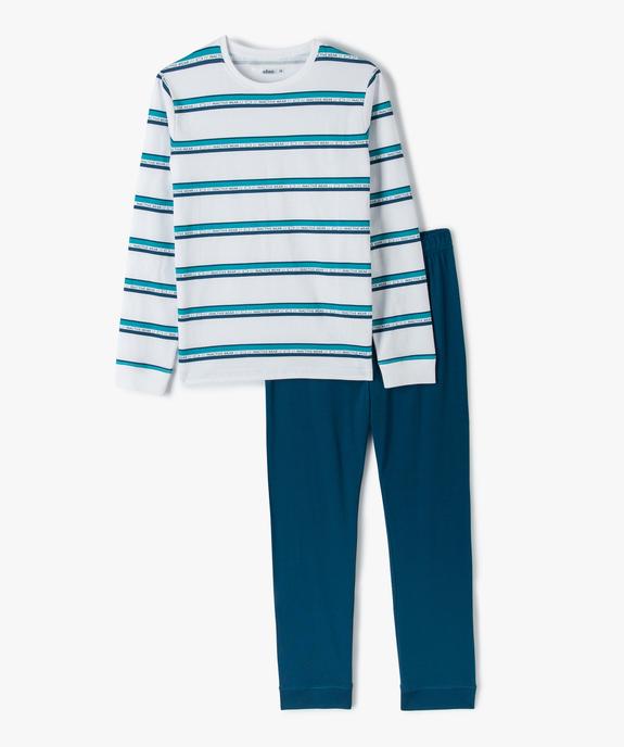 Pyjama garçon en jersey 2 pièces dépareillées vue1 - GEMO (JUNIOR) - GEMO