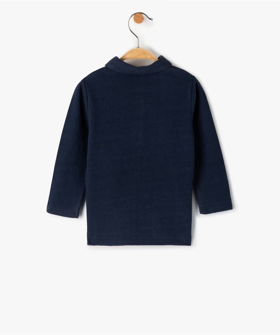 Polo bébé garçon manches longues en maille - LuluCastagnette vue4 - LULUCASTAGNETTE - GEMO