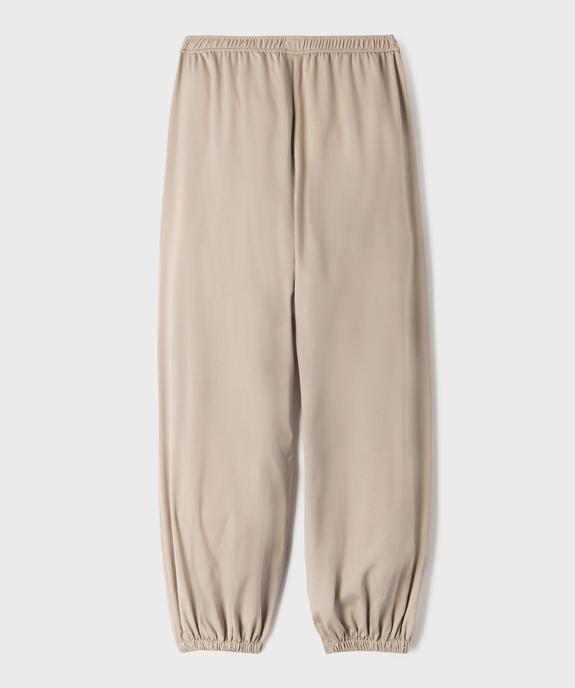Pantalon sarouel en tissu souple et extensible fille vue3 - GEMO (JUNIOR) - GEMO