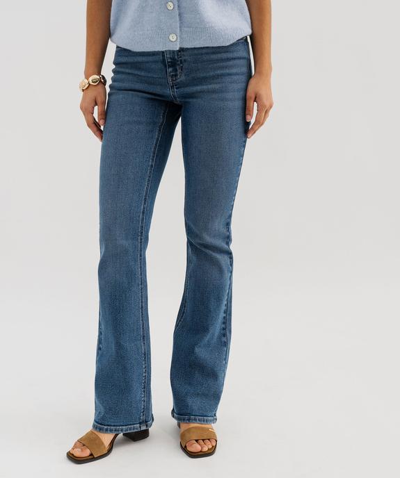 Jean bootcut en denim stretch à taille normale femme vue1 - GEMO 4G FEMME - GEMO
