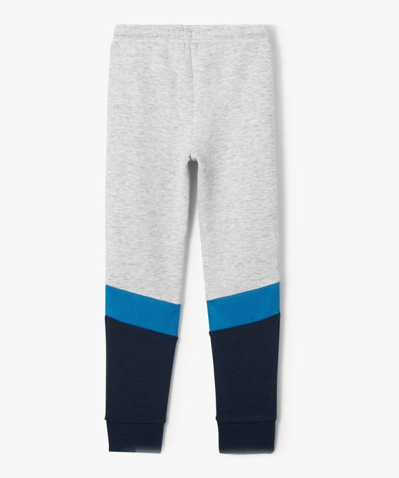 Pantalon de jogging garçon tricolore vue3 - GEMO (ENFANT) - GEMO