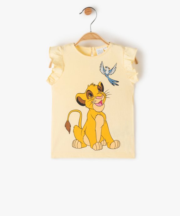 Tee-shirt bébé fille imprimé à manches volantées – Disney vue1 - DISNEY DTR - GEMO