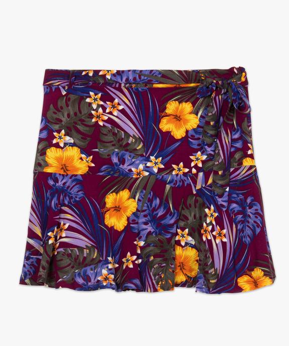 Jupe-short femme fluide motif fleuri vue5 - GEMO(FEMME PAP) - GEMO