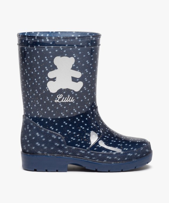 Bottes de pluie fille à pois et à paillettes – LuluCastagnette vue1 - LULU CASTAGNETT - GEMO