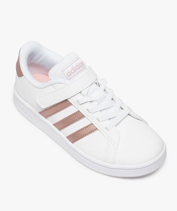 Baskets fille à lacet élastique et scratch - Adidas Grand Court vue5 - ADIDAS - GEMO