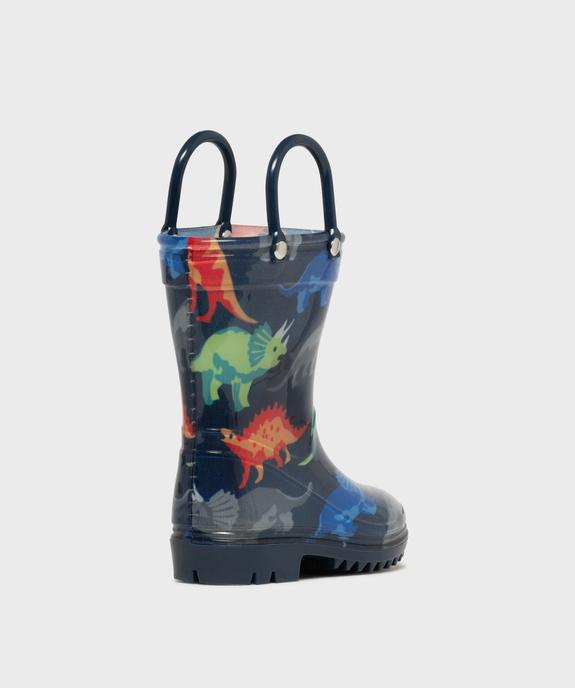 Bottes de pluie à anses et motifs dinosaures bébé vue4 - LITTLE LOVE - GEMO